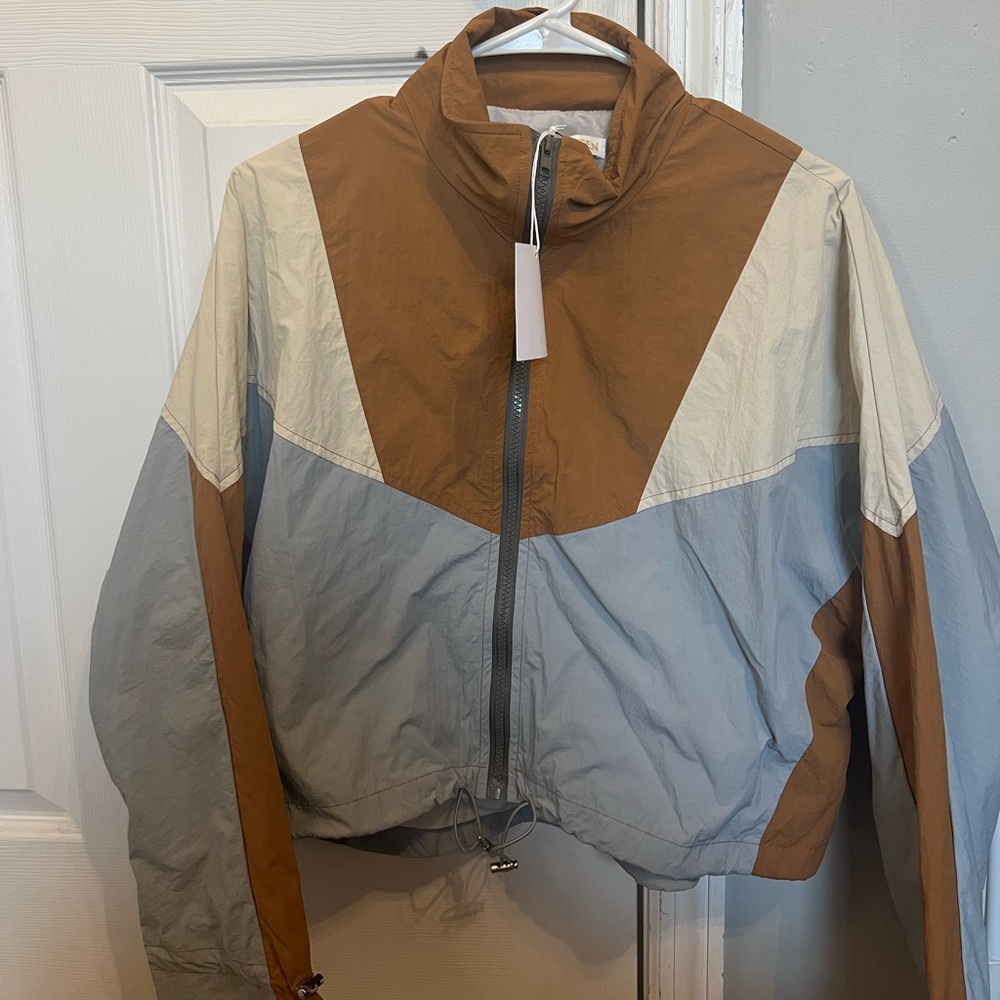 Tri-Color NWT Cropped bomber jacket